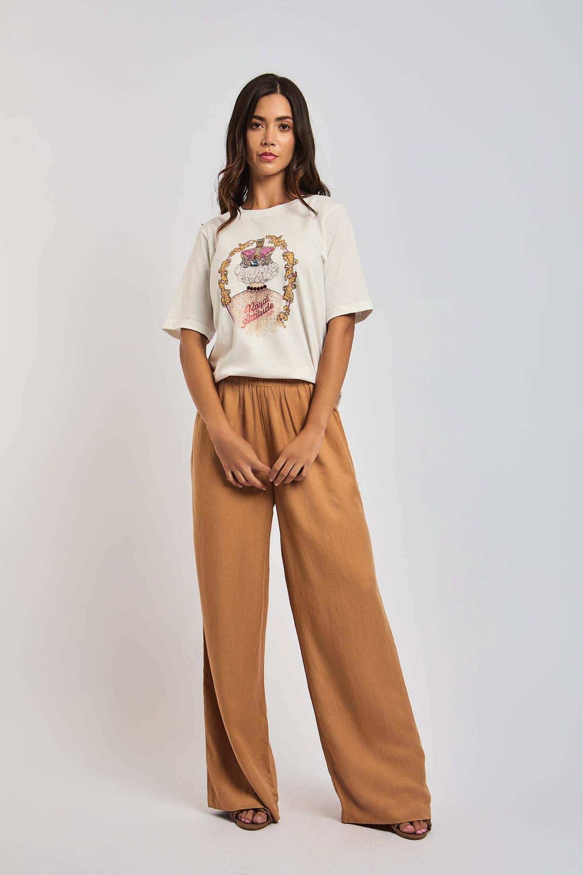 Women Regular Fit T-shirt - Off White