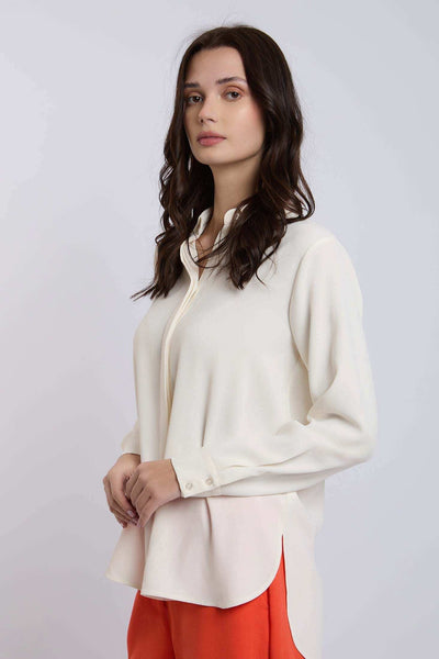 Women Regular Fit Blouse - Off White