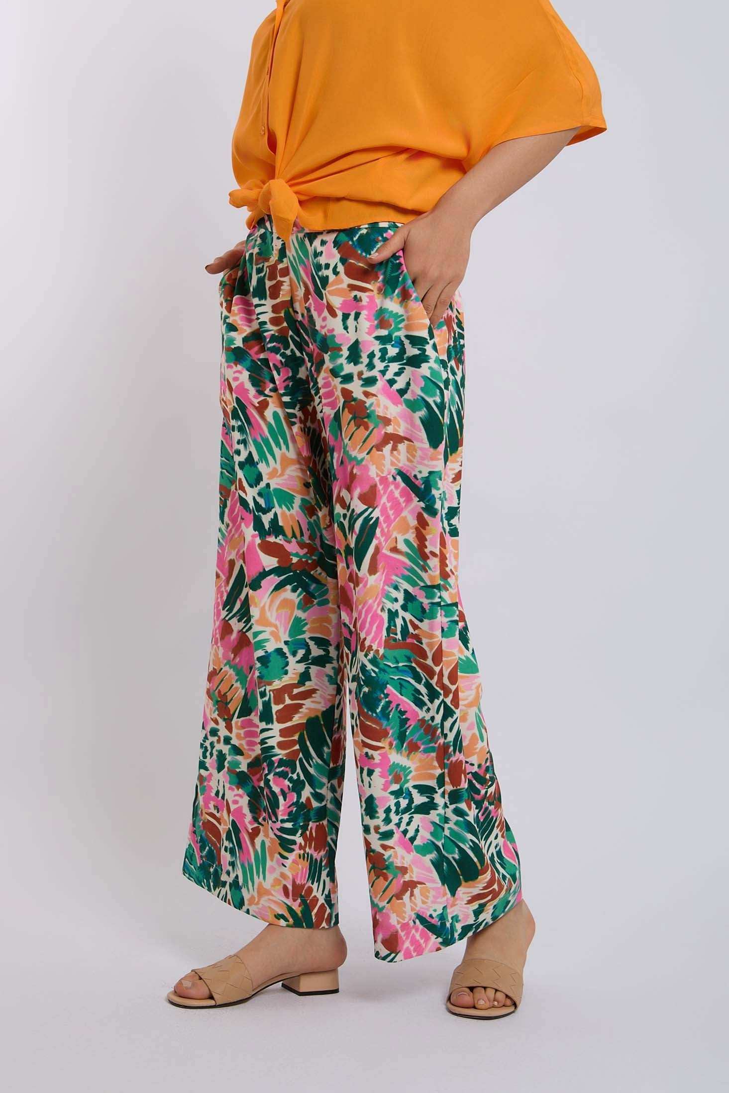 بنطال نسائي عادي - متعدد الألوان