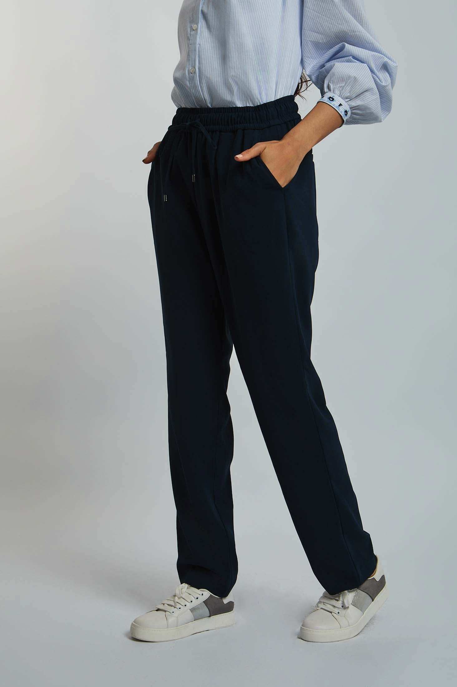 Women Regular Fit Pant - Navy Dark Blue