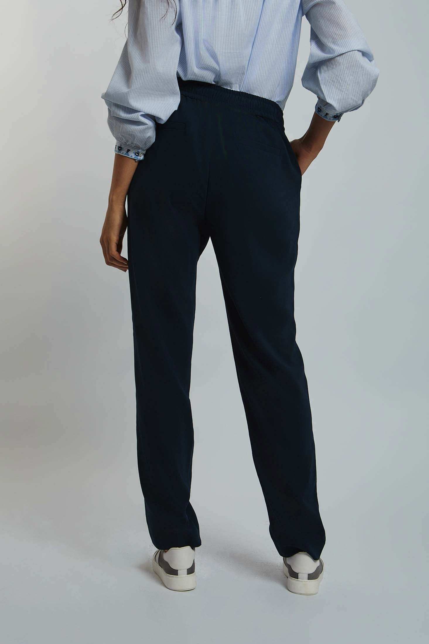 Women Regular Fit Pant - Navy Dark Blue