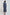 Woman wearing navy blue polka dot pleated midi dress from Dalydress, back view