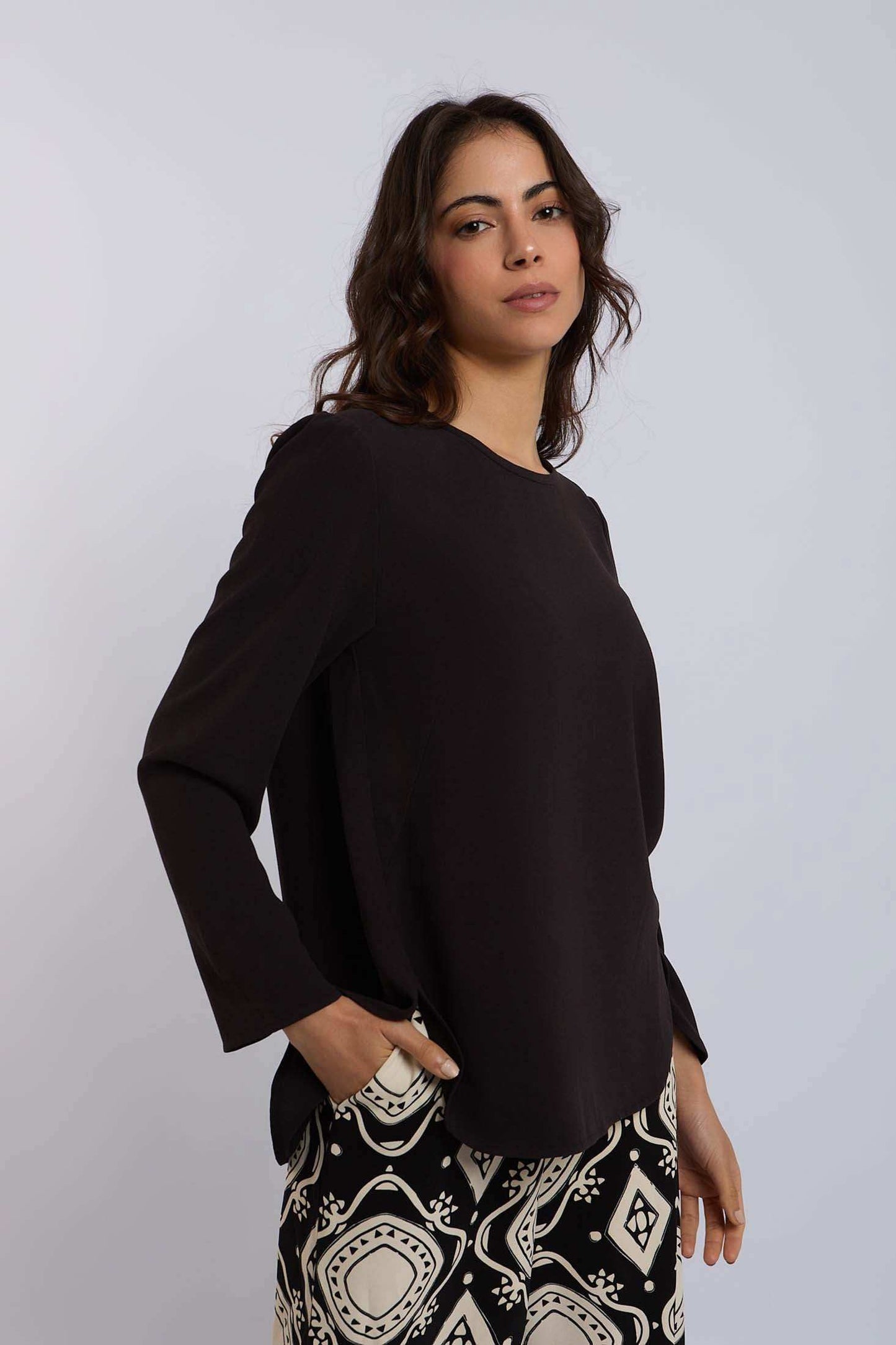 Women Regular Fit Top - Black