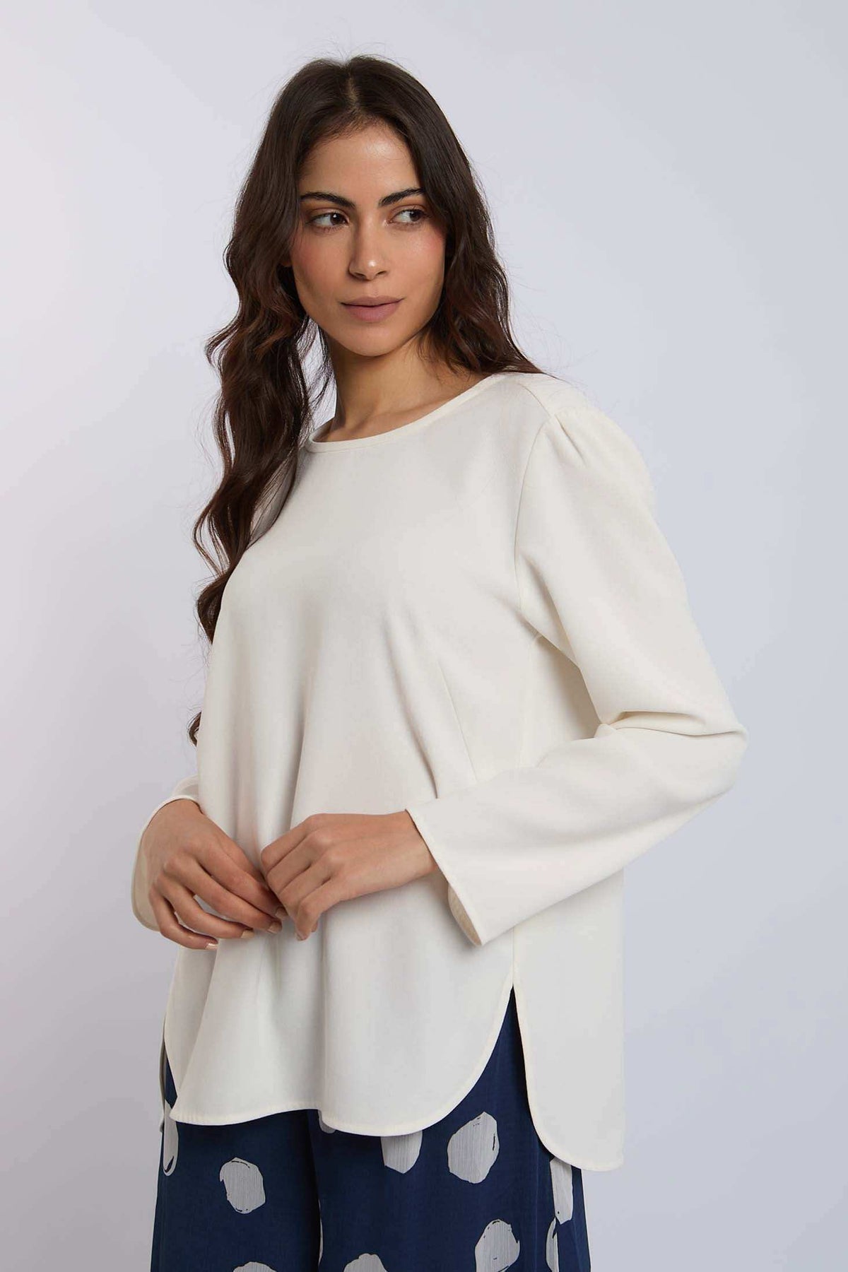 Women Regular Fit Top - Off White