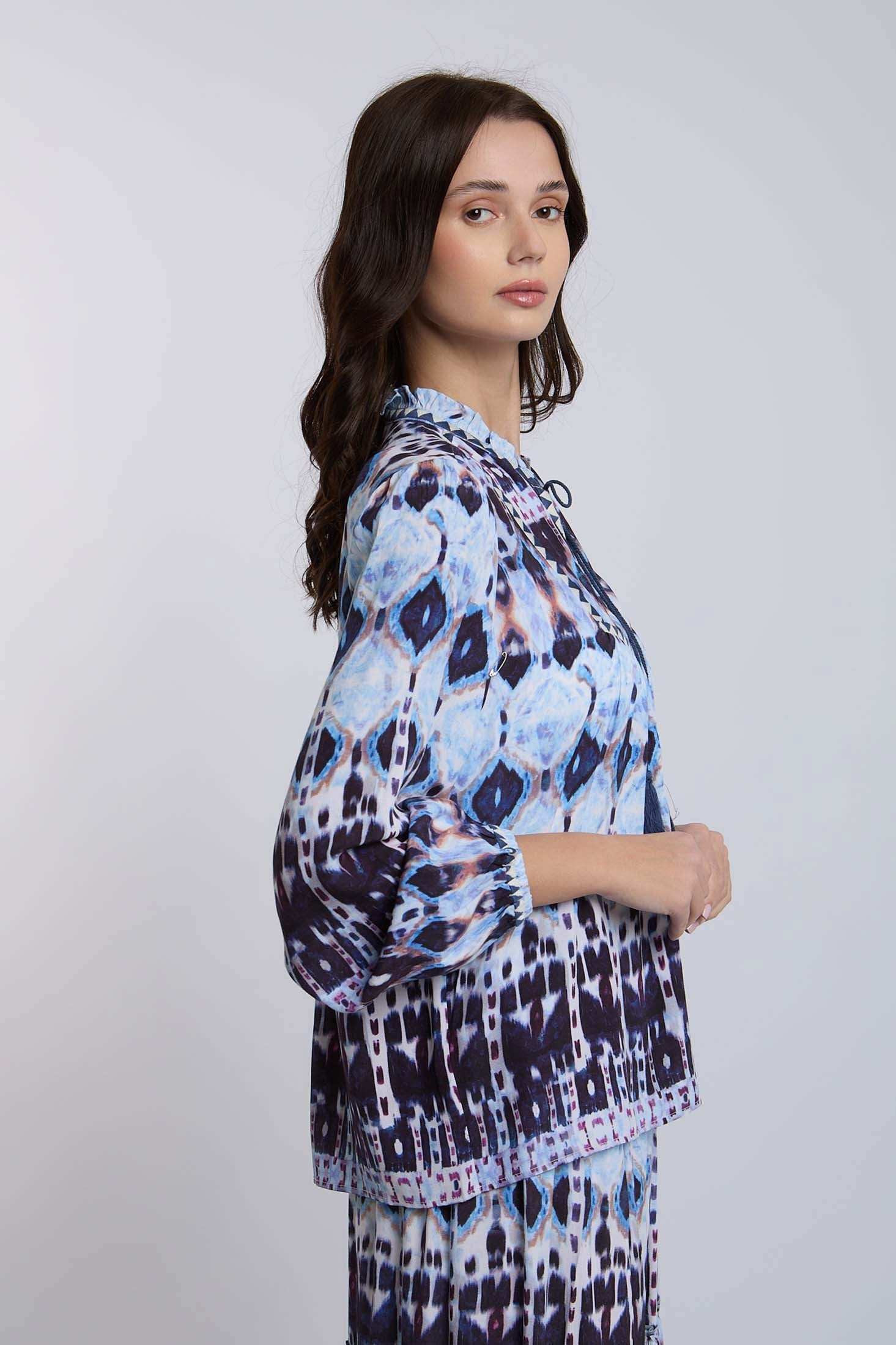 بلوزة نسائية عادية - بنية