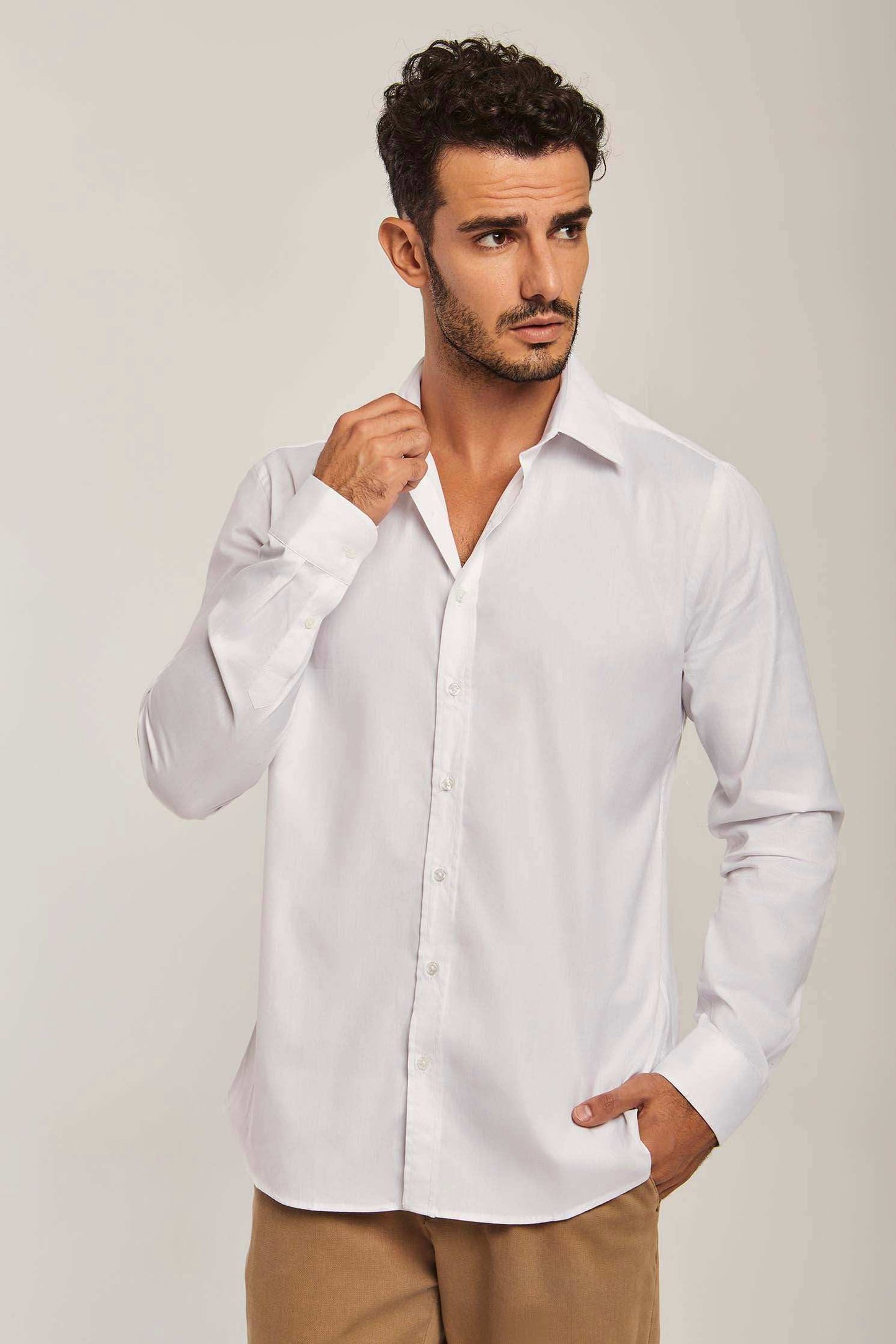 Men Regular Fit Shirt - White