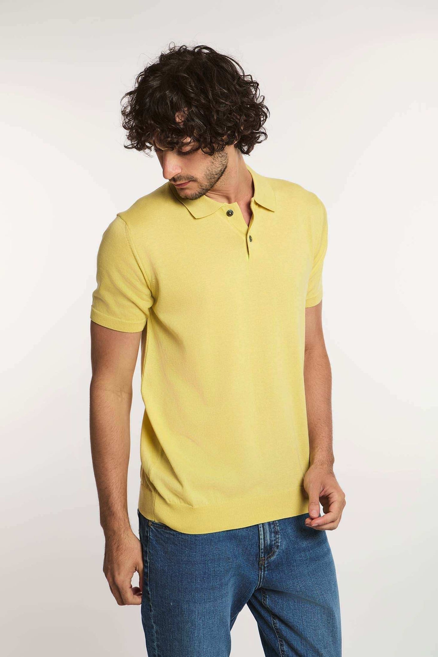 Men Regular Fit Polo - Lemon Yellow