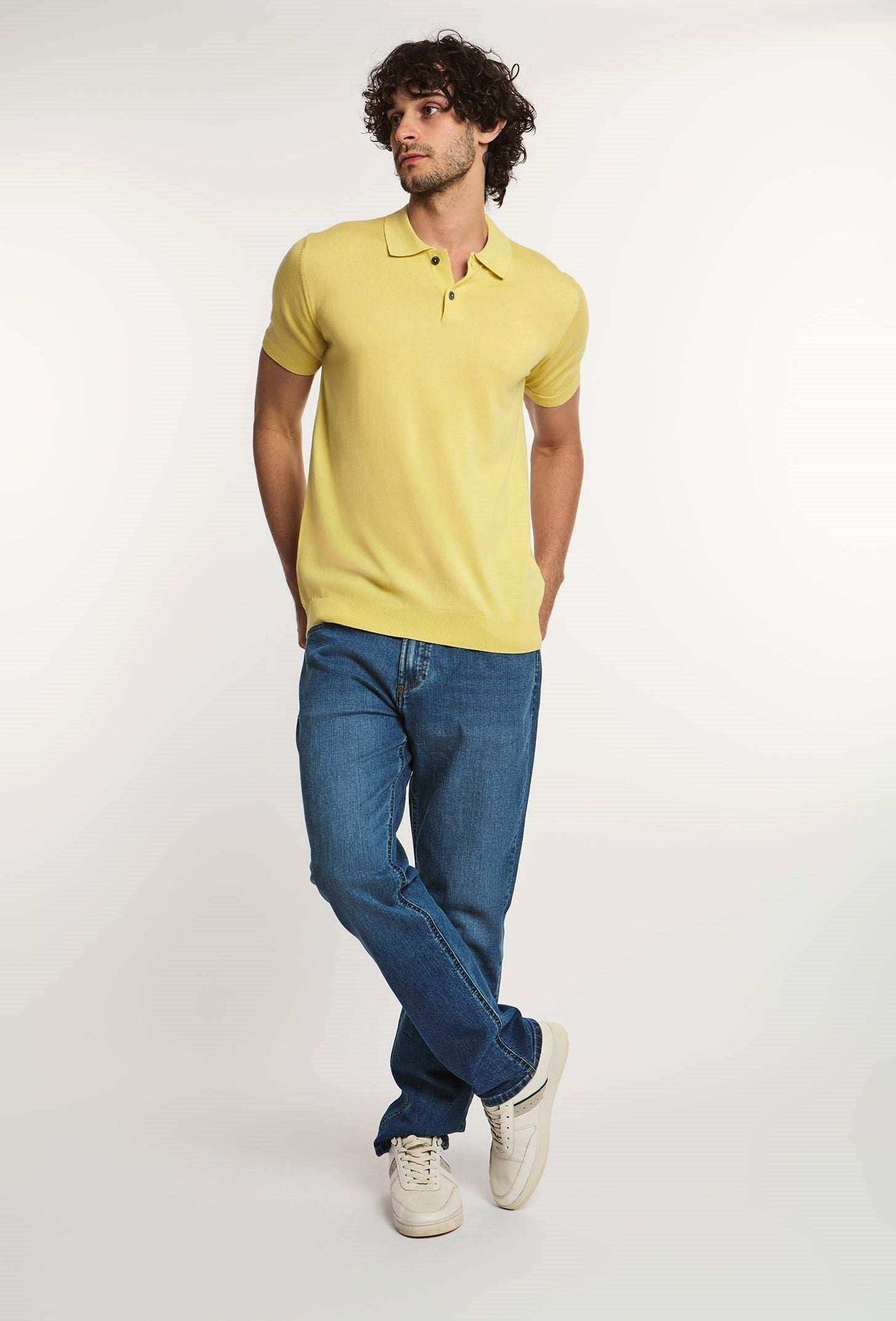 Men Regular Fit Polo - Lemon Yellow