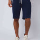Dalydress men’s navy blue casual shorts with white drawstring and side pockets