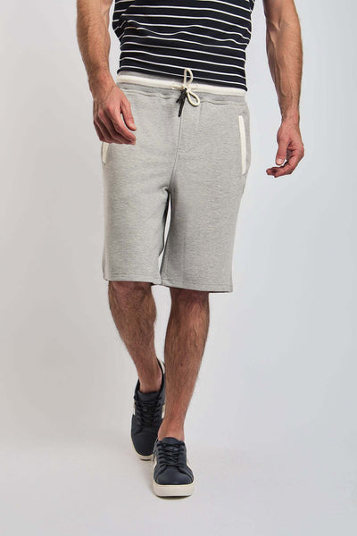 Men Regular Fit Sweat Short - Grey Melange