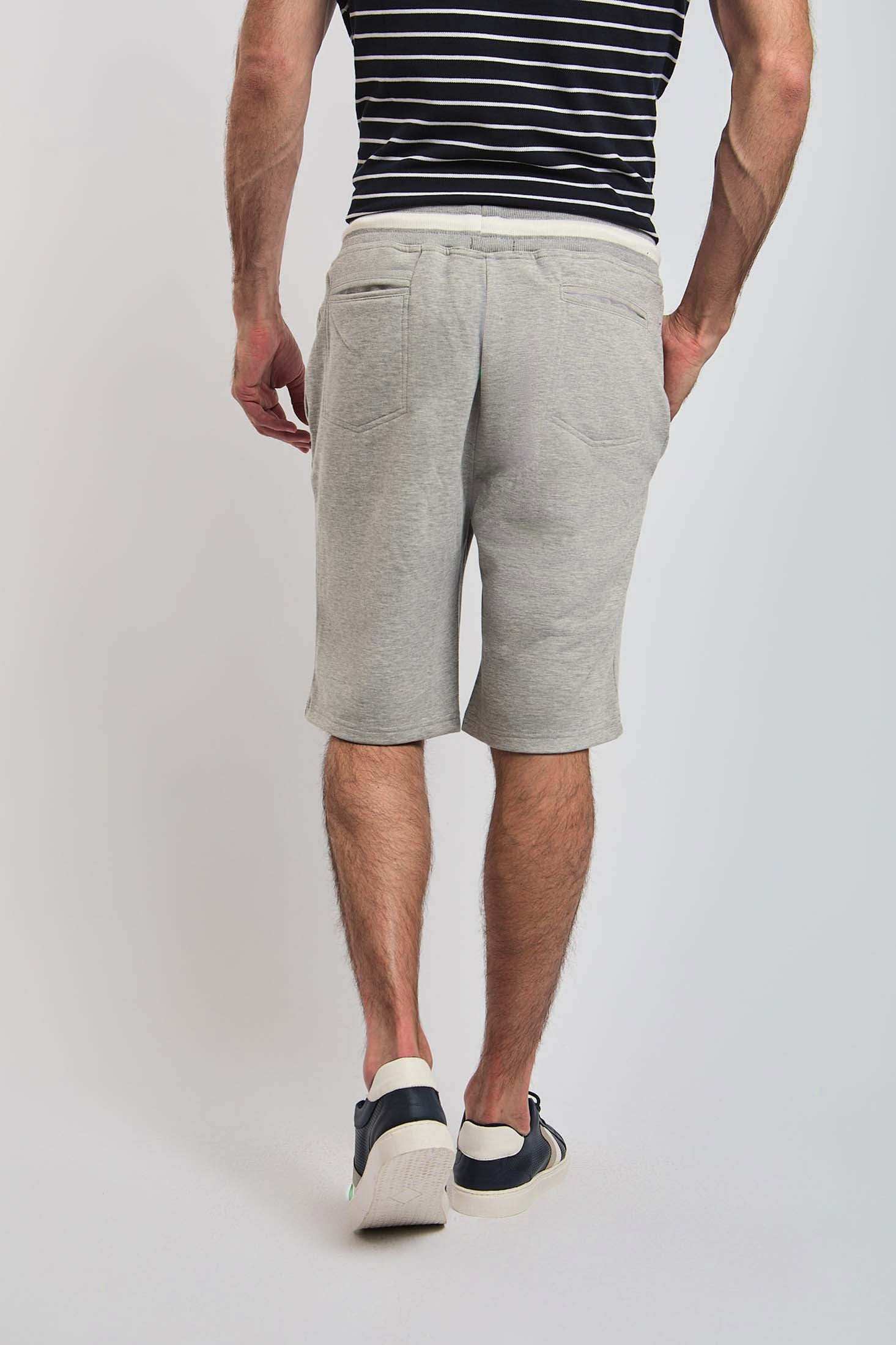 Dalydress men's light grey casual shorts with back pockets, model back view
