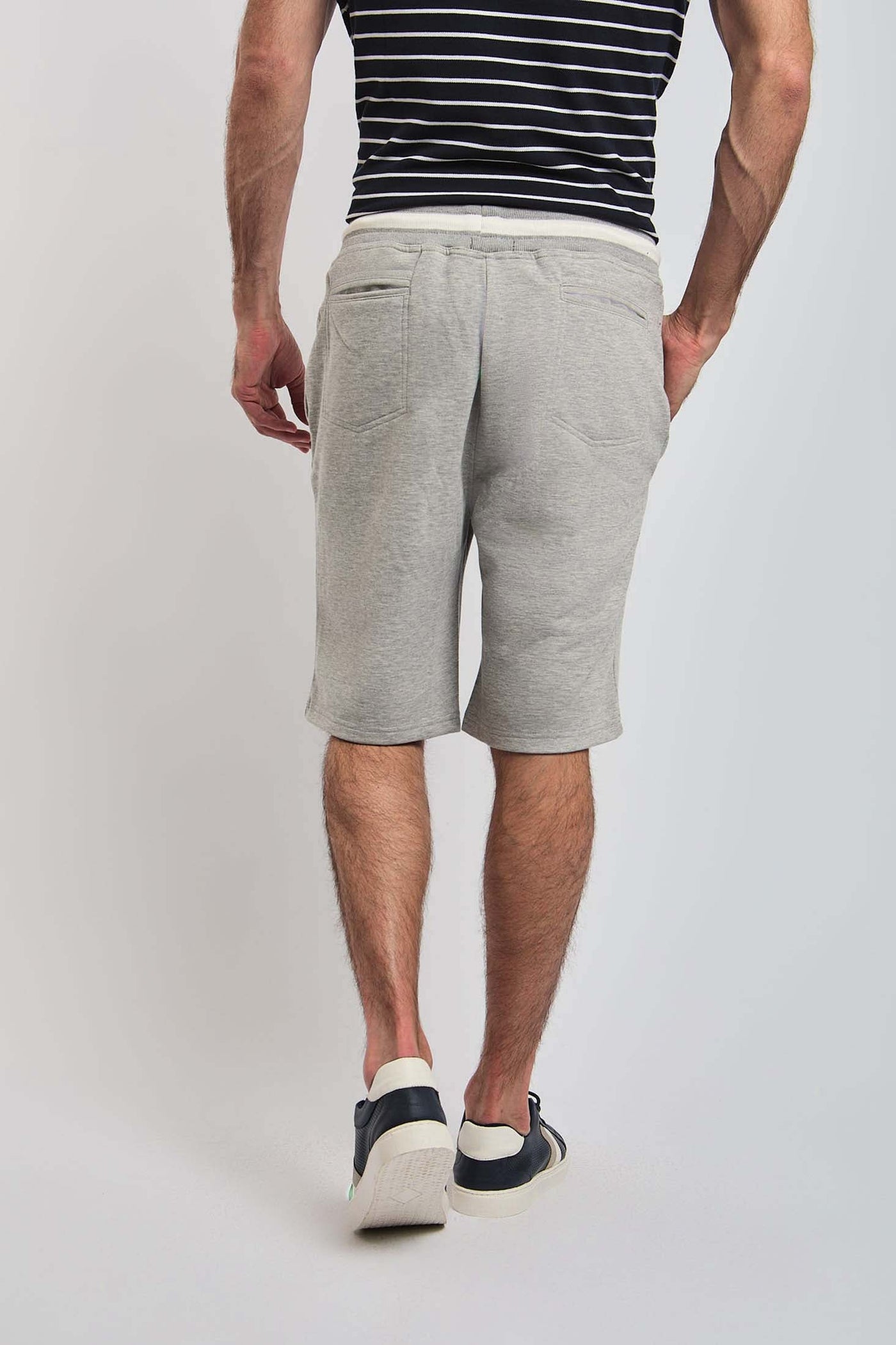 Men Regular Fit Sweat Short - Grey Melange