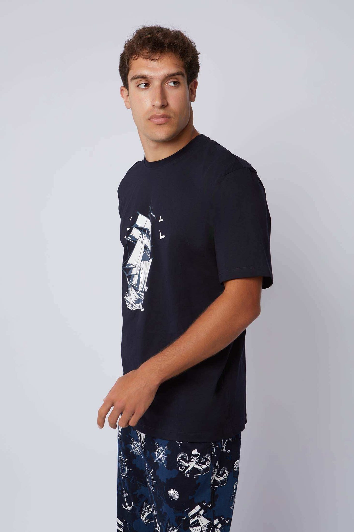 Men Regular Fit Pyjama - Navy