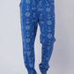 Dalydress men's blue pajama pants with nautical anchor and ship wheel pattern