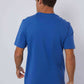 Dalydress men's blue t-shirt and nautical print shorts, model shown from the back