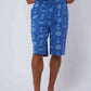 Dalydress men's blue nautical print shorts with anchors and ship wheels, casual wear