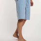 Men's blue and white checkered shorts from Dalydress, casual summer style