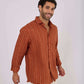 Men Regular Fit Shirt - Brown