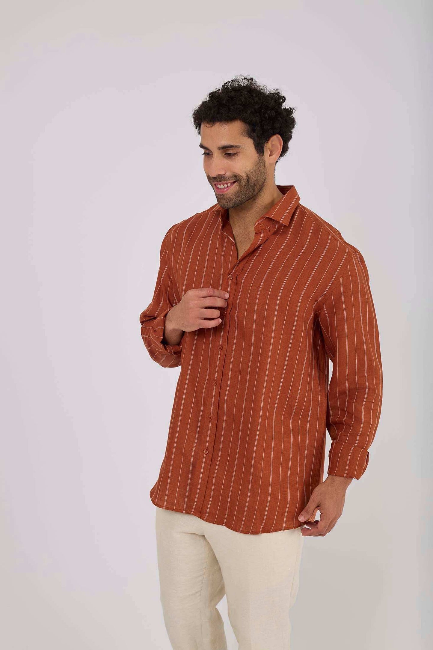 Men Regular Fit Shirt - Brown