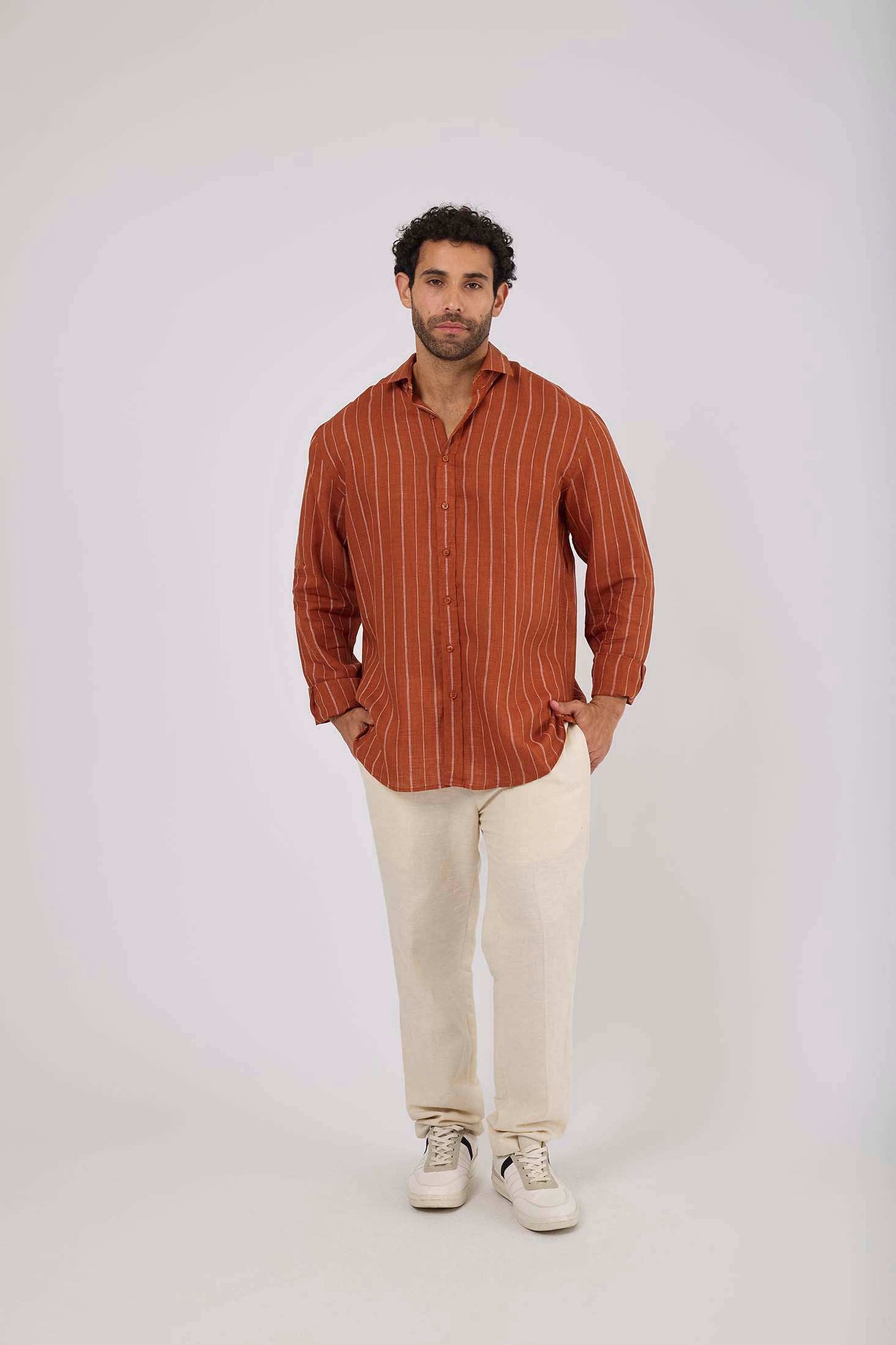 Men Regular Fit Shirt - Brown