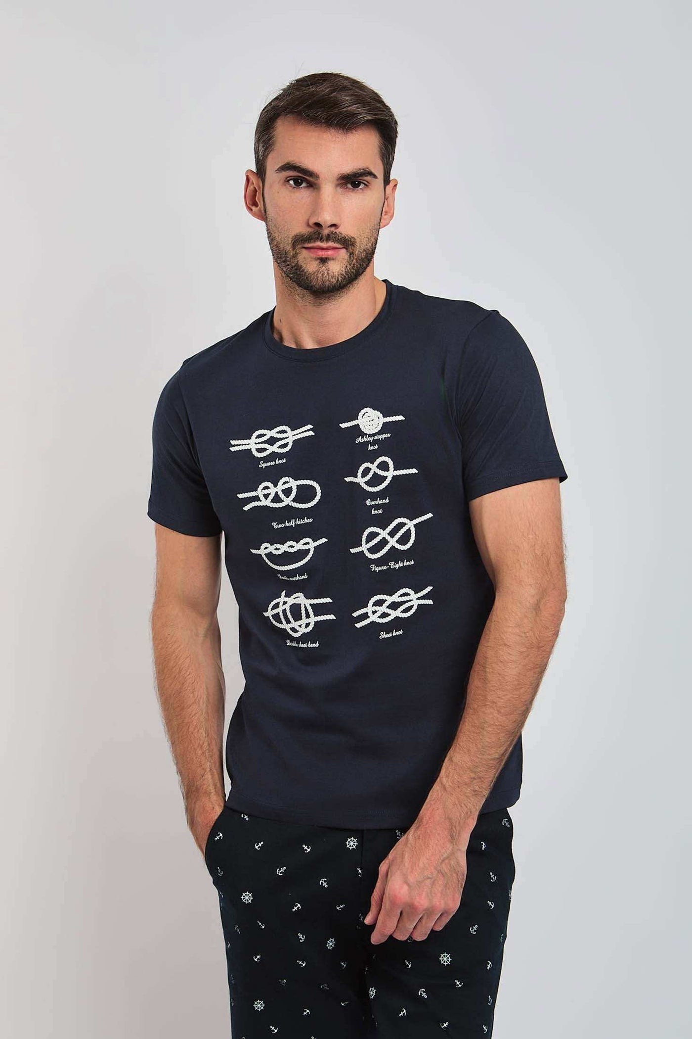 Men Regular Fit T-shirt - Navy