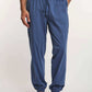 Men's blue jogger pants with drawstring waist by Dalydress, casual wear, front view