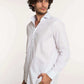 Dalydress men’s casual white shirt with beige pants, modern Egyptian fashion