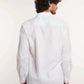Dalydress men's white long sleeve shirt and beige pants, back view, casual wear