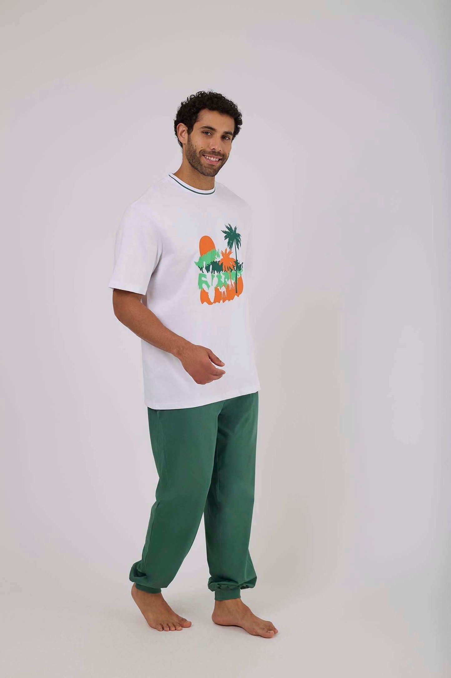 Men Regular Fit Pyjama - Green