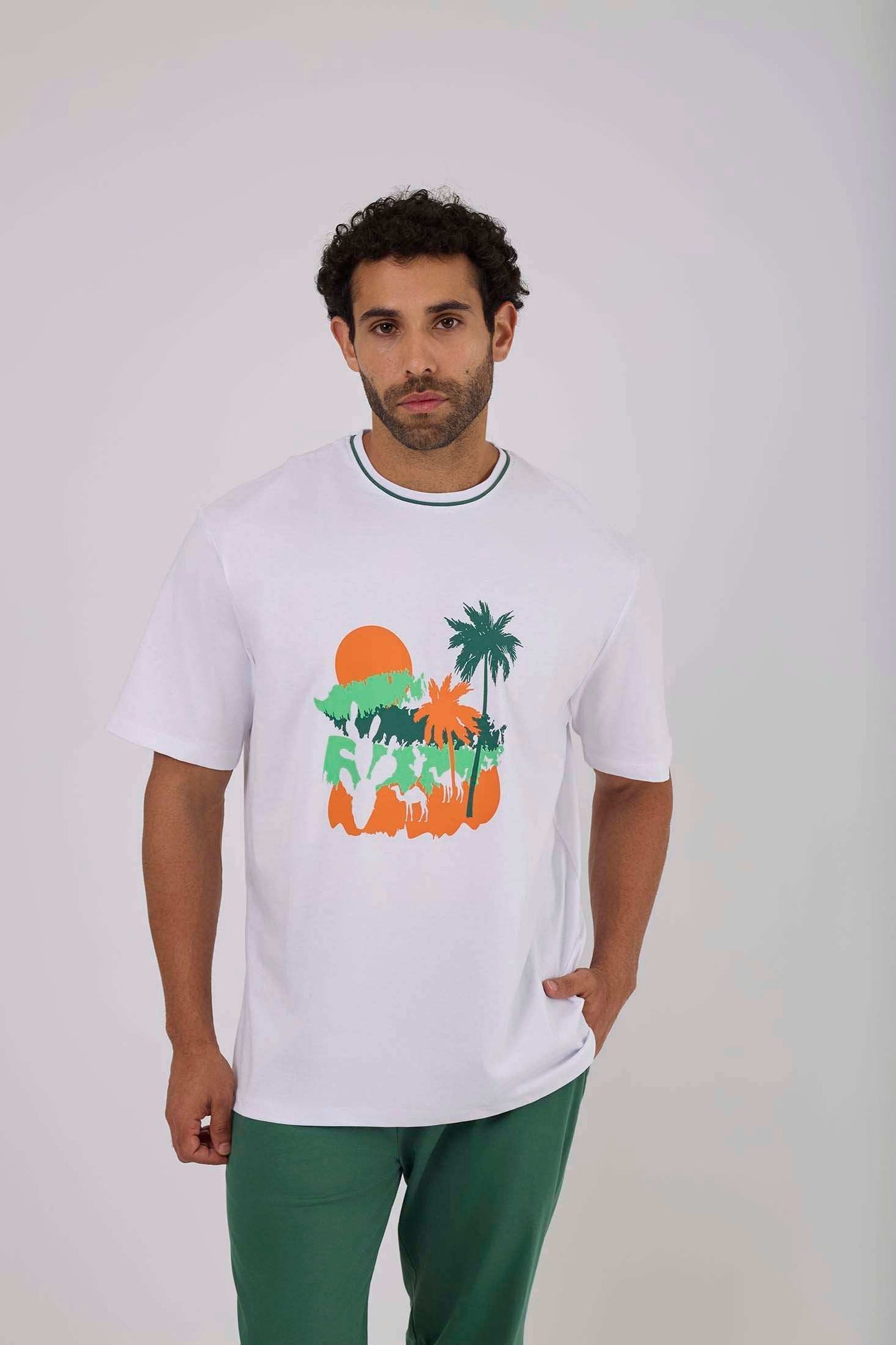 Men Regular Fit Pyjama - Green