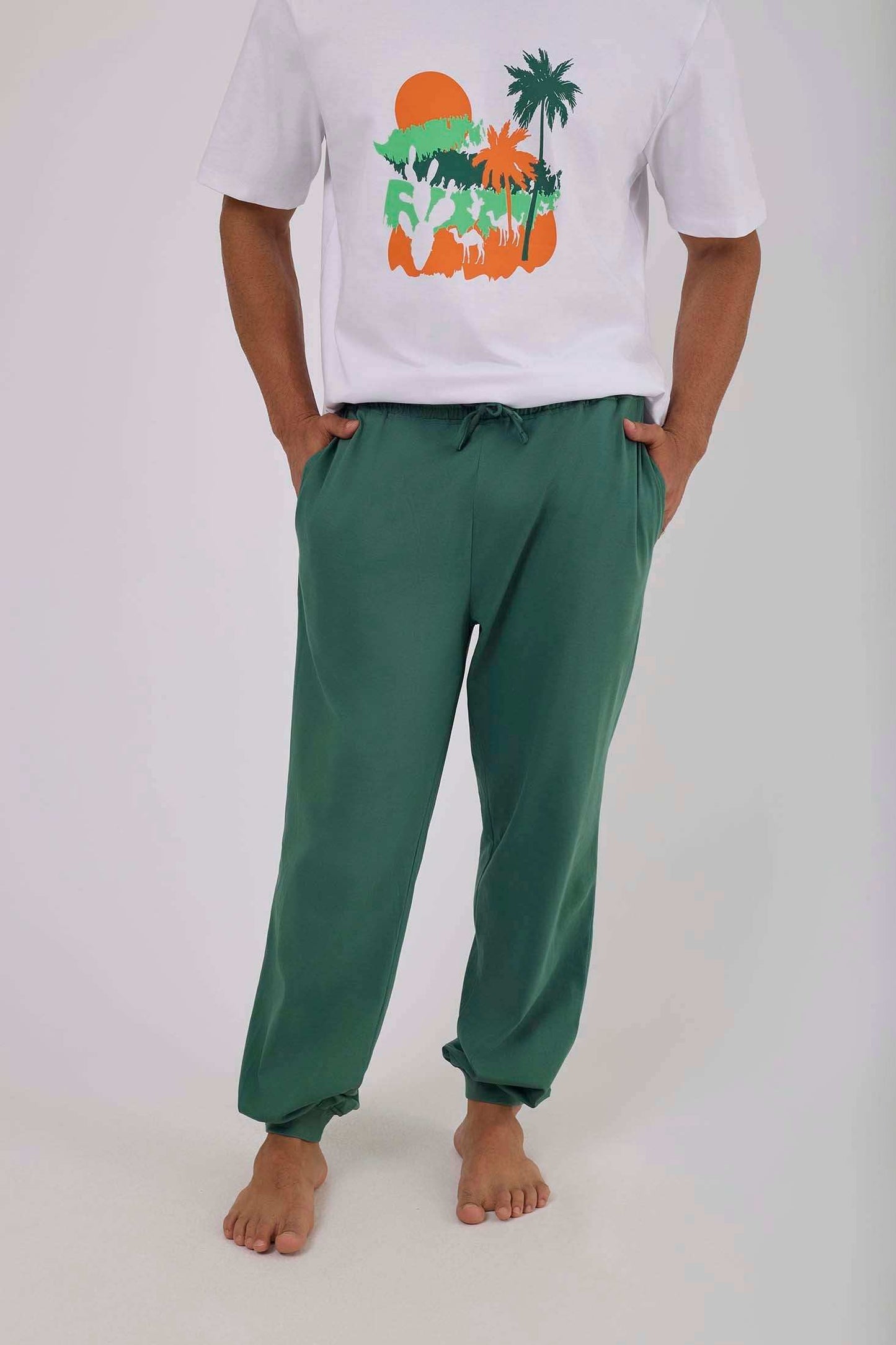 Men Regular Fit Pyjama - Green