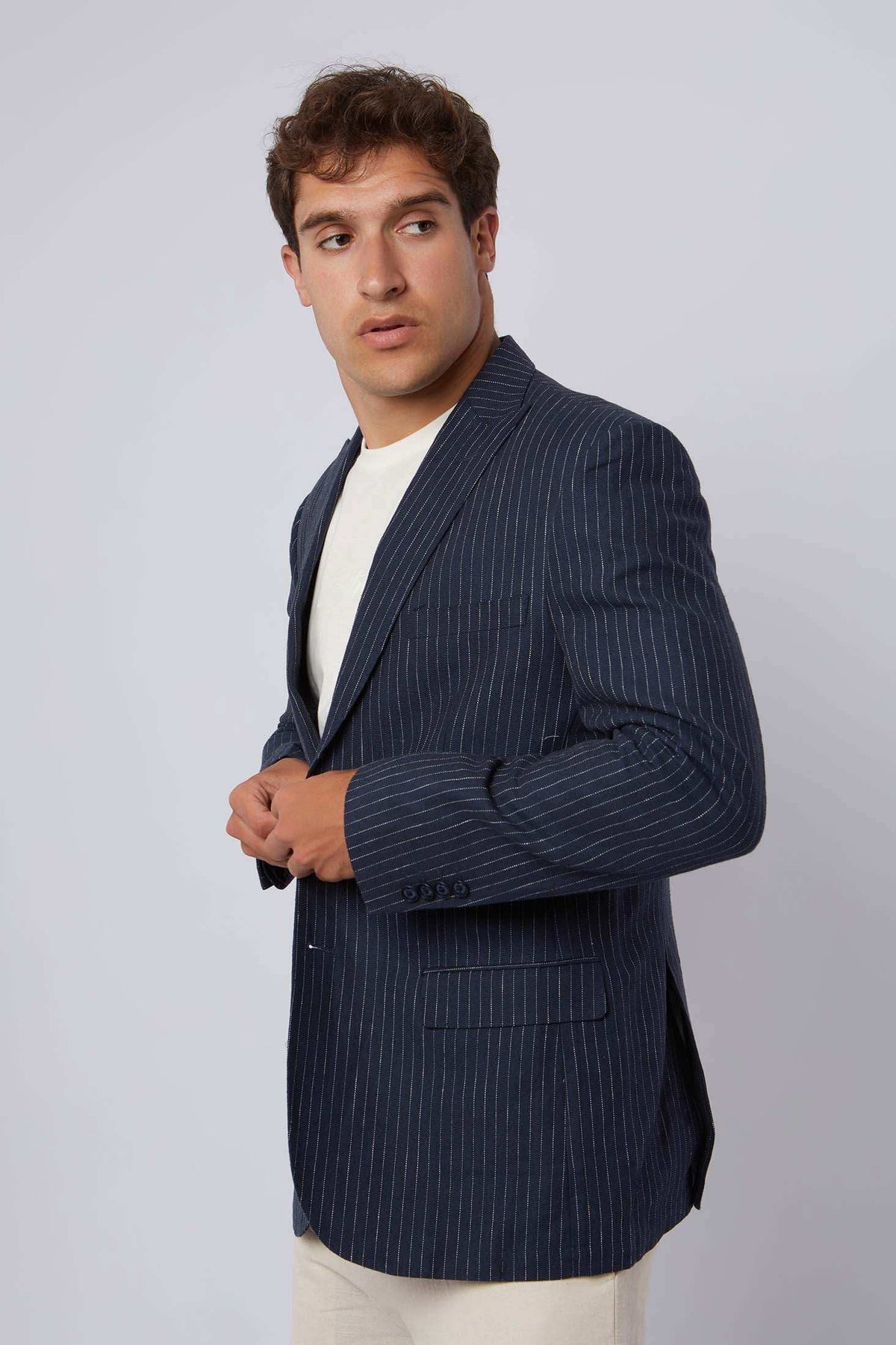 Men Regular Fit Blazer - Blue