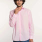 Dalydress men's fashion, model in light pink button-down shirt and jeans, white background