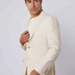 Men Regular Fit Blazer - Printed Dark Blue