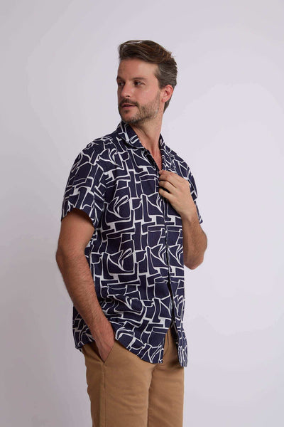 Men Regular Fit Shirt - Navy