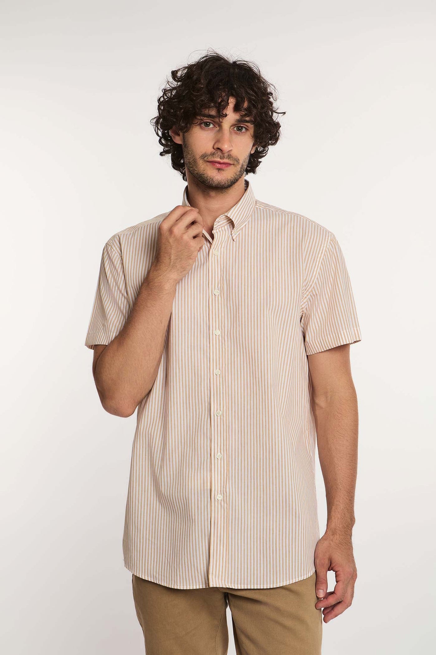 Men Regular Fit Shirt - Beige