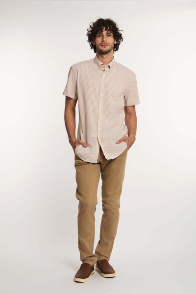 Men Regular Fit Shirt - Beige