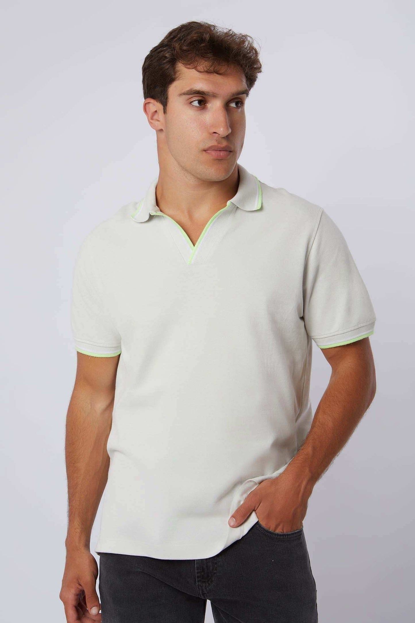 Men Regular Fit Polo - White