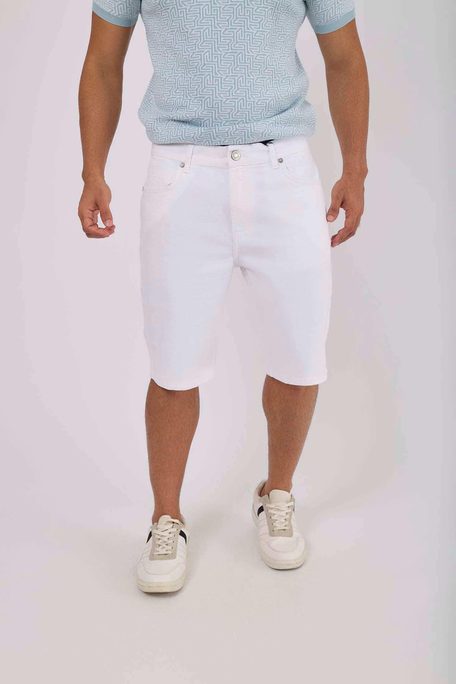Men Regular Fit Shorts - White