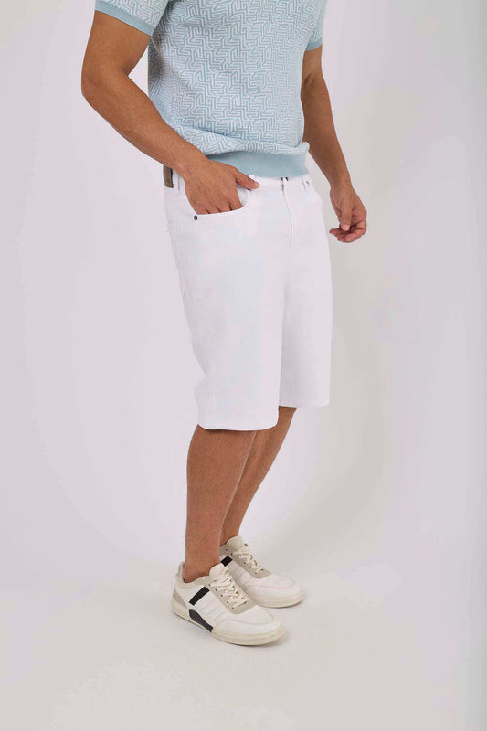 شورتات رجالية عادية - بيضاء