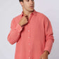 قميص الرجال العادي - وردي