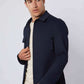Men Regular Fit Over Shirt -  Navy