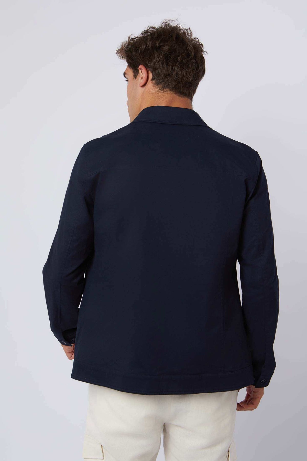 Men Regular Fit Over Shirt -  Navy