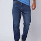 Dalydress men's classic blue jeans paired with light sneakers and a blue shirt