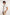 Man modeling Dalydress casual white short-sleeve shirt with striped sleeve detail