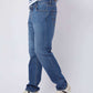Dalydress men's straight fit blue jeans with striped shirt and white sneakers