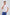 Dalydress men's casual white t-shirt with blue pants, model posing against plain background