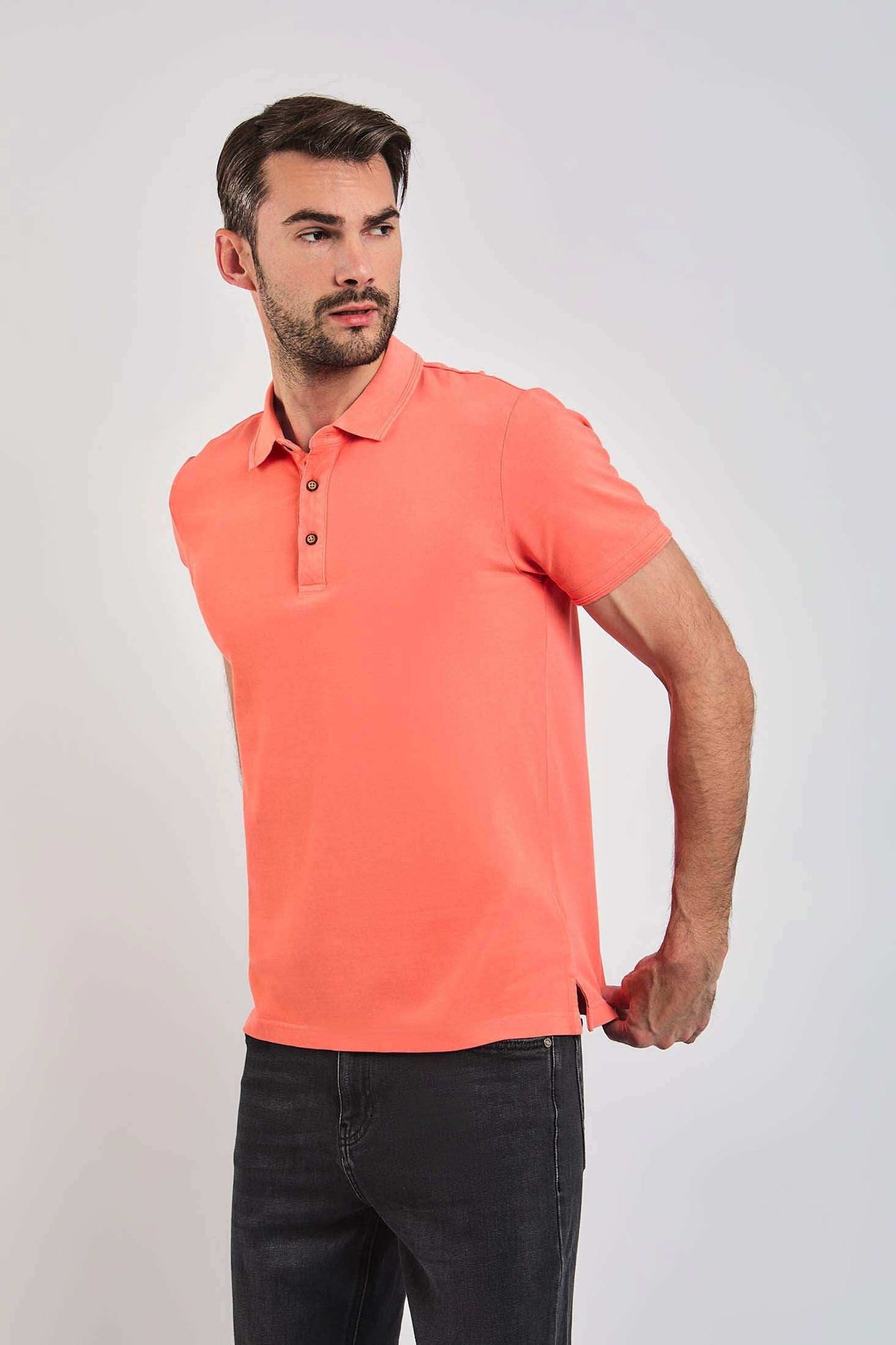 بولو الرجال العادي - الأبيض