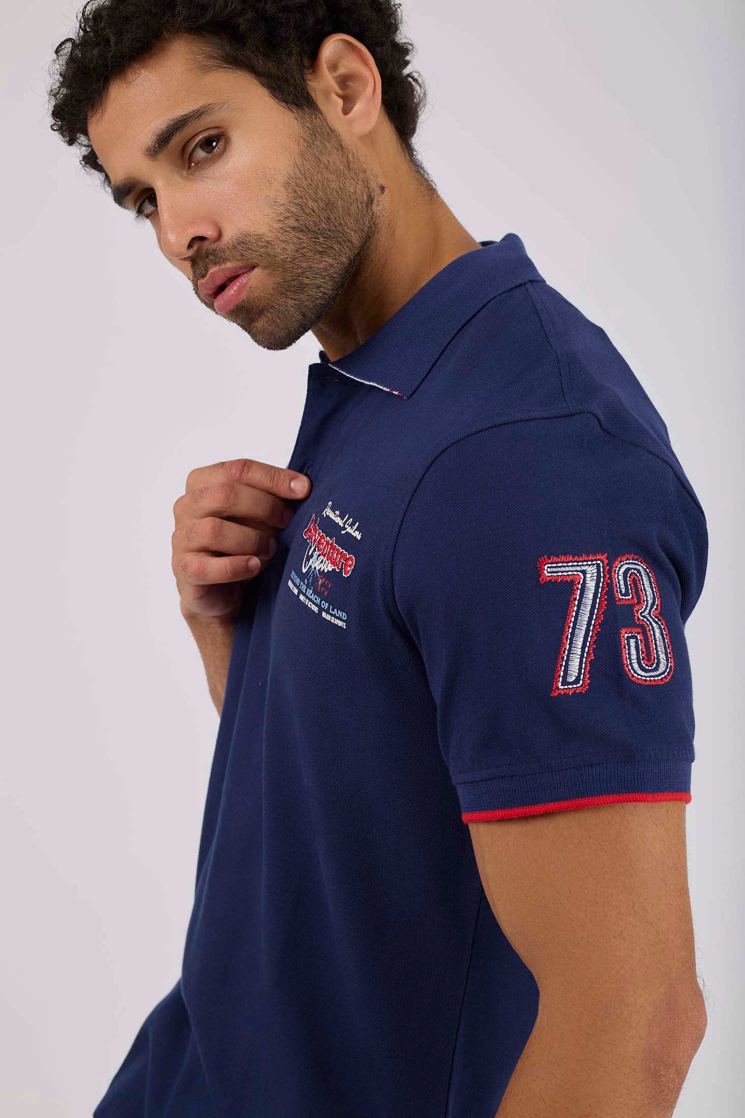 بولو الرجال العادي - الأبيض