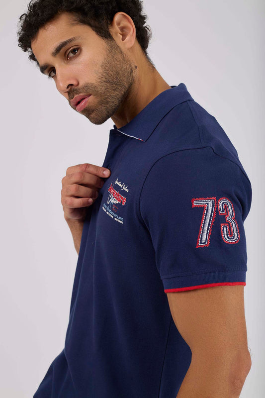 Men Regular Fit Polo - Dark Navy